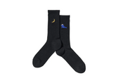 KAWS x Uniqlo Warhol 473504 Socks Black (Black With Bannana and Blue Bear)